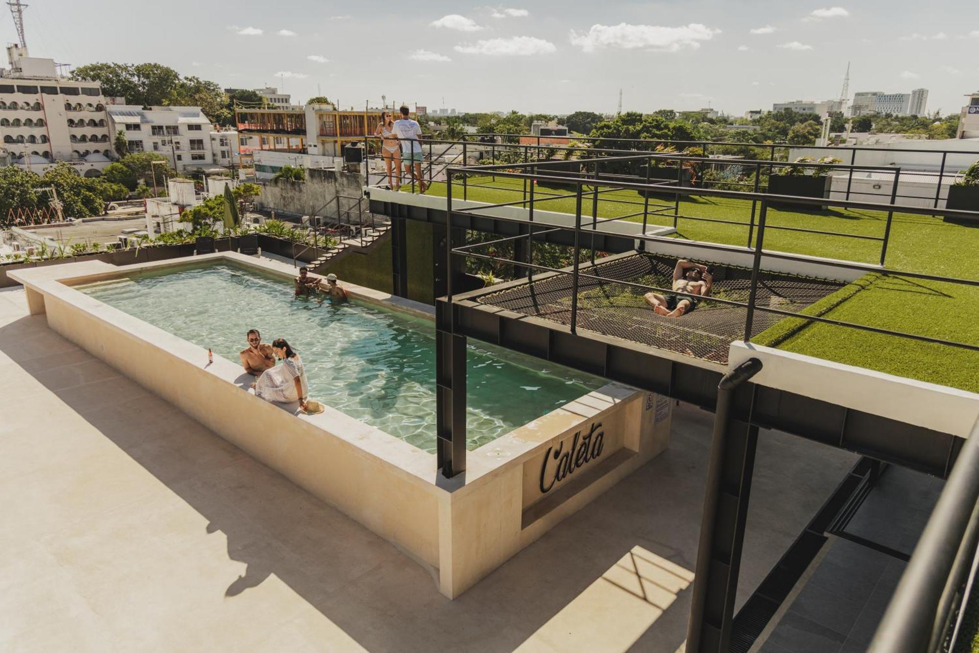 Caleta Hostel Rooftop & Pool Κανκούν Εξωτερικό φωτογραφία